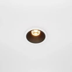 Maytoni Einbaulampe Alfa, schwarz/weiß, Ø 6,5 cm, 10 W, 36°