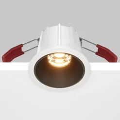 Maytoni Einbaulampe Alfa, schwarz/weiß, Ø 6,5 cm, 10 W, 36°