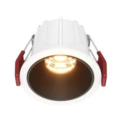Maytoni Einbaulampe Alfa, schwarz/weiß, Ø 6,5 cm, 10 W, 36°