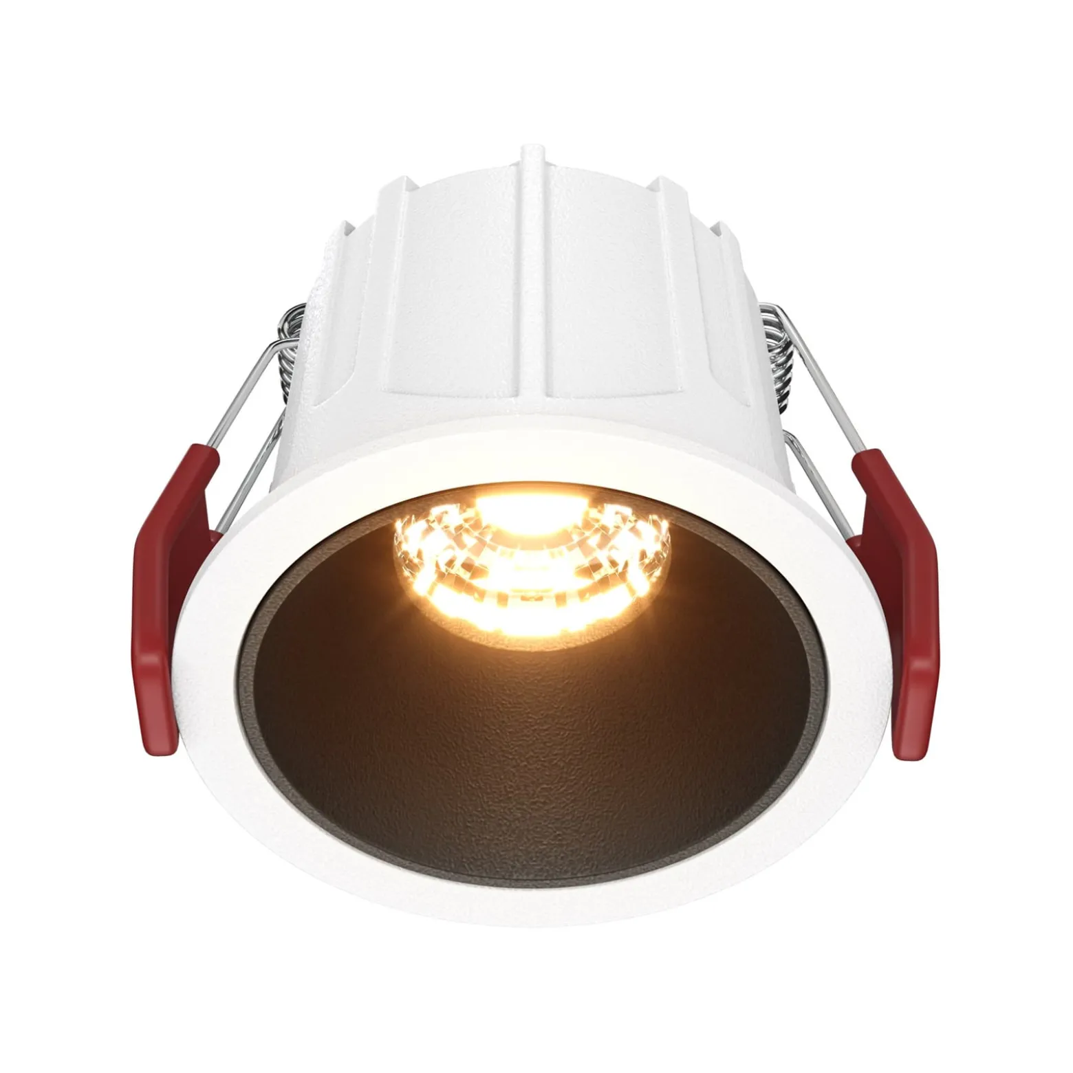 Maytoni Einbaulampe Alfa, schwarz/weiß, Ø 6,5 cm, 10 W, 36°