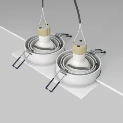 Maytoni Einbauleuchte Atom, weiß, 2-flammig, 17,5 x 9,2 cm