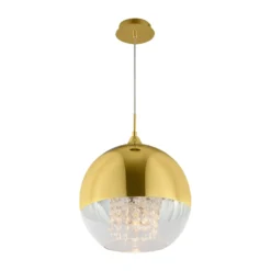 Maytoni Fermi Hängelampe, einflammig, gold, Ø 30cm