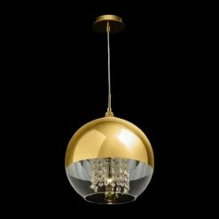 Maytoni Fermi Hängelampe, einflammig, gold, Ø 30cm