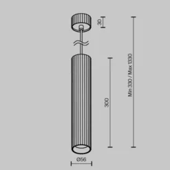 Maytoni Hängeleuchte Calipso, weiß, Ø 5,6cm, Aluminium, GU10