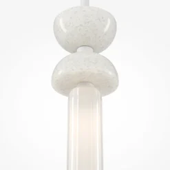 Maytoni Hängeleuchte Kyoto, weiß, Ø 10 cm, Marmor, Glas