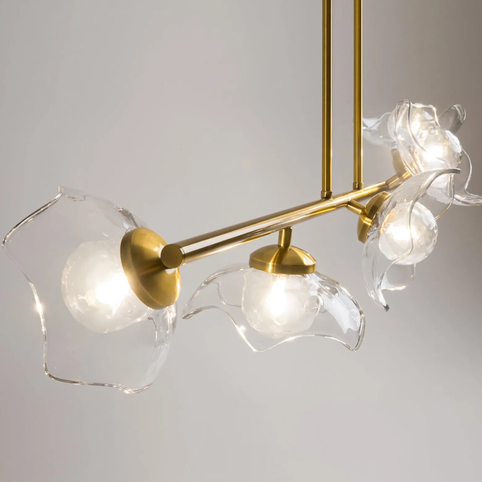 Maytoni Hängeleuchte Miracle, 5-flammig, messingfarben, Glas