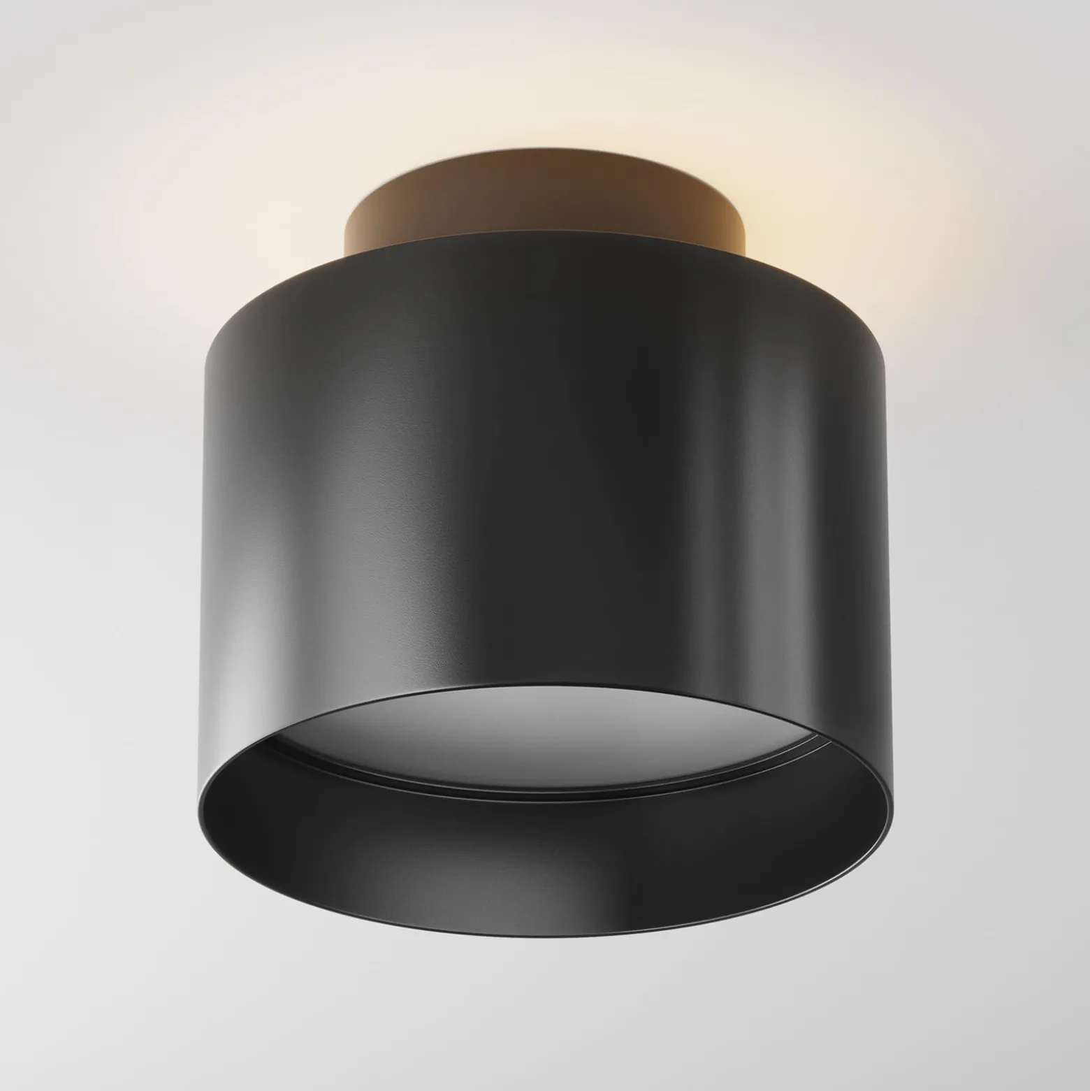 Maytoni LED-Deckenlampe Planet, schwarz, Ø 10 cm Alu 3.000 K