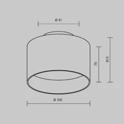 Maytoni LED-Deckenlampe Planet, weiß Ø 10cm Aluminium 3.000K