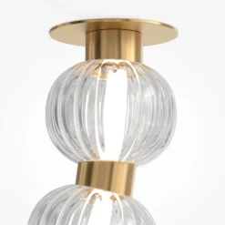 Maytoni LED-Deckenleuchte Amulet, Länge 120 cm, klar / gold