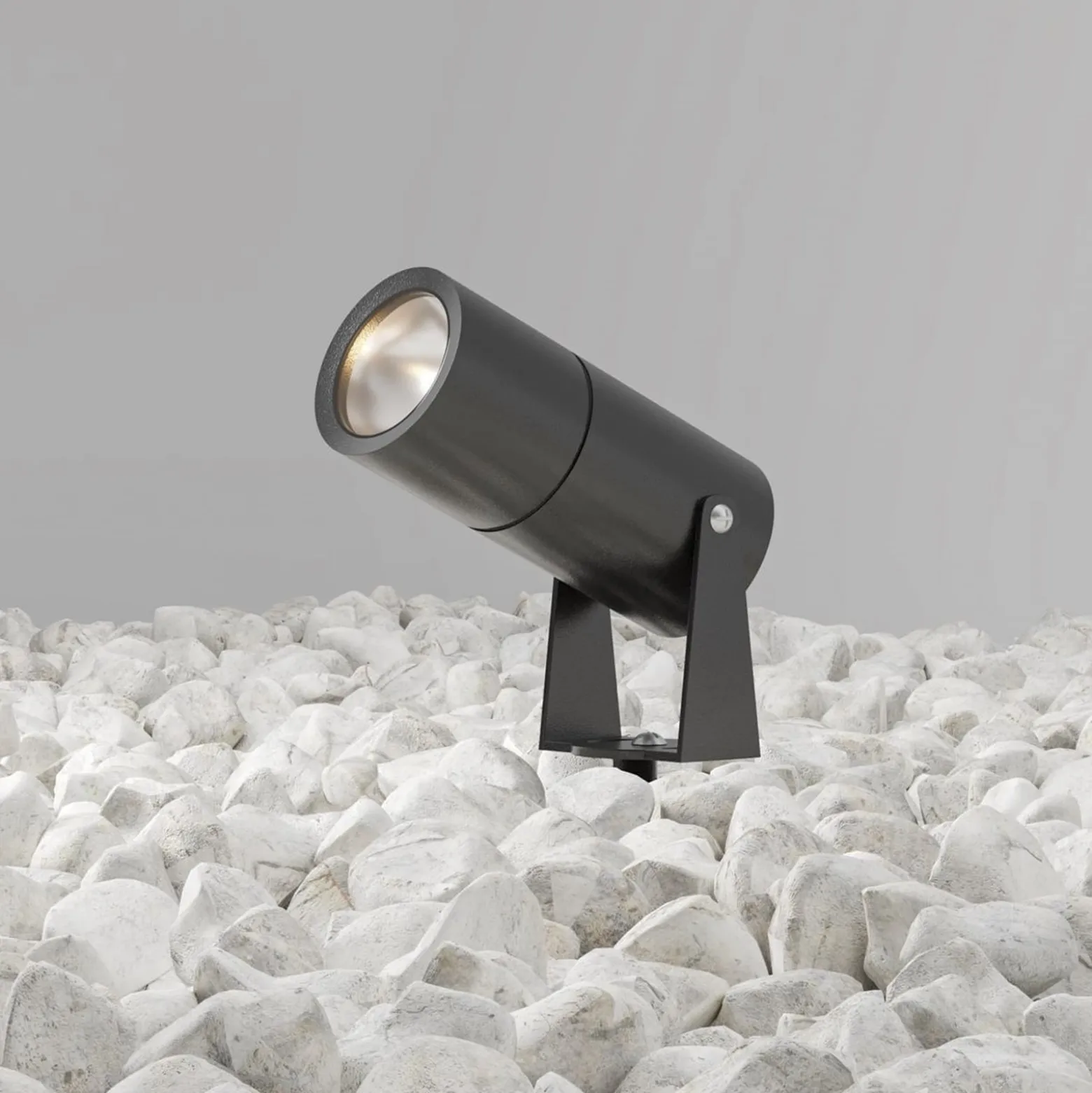 Maytoni LED-Erdspießstrahler Bern, graphit, Ø5,5cm, 5W, IP65