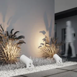 Maytoni LED-Erdspießstrahler Bern, weiß, Aluminium, IP65