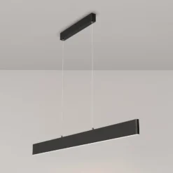 Maytoni LED-Hängelampe Step, schwarz, 118,5 cm, 3.000 K, Alu