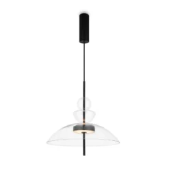 Maytoni LED-Hängeleuchte Bangkok, Ø 40 cm, klar, Glas