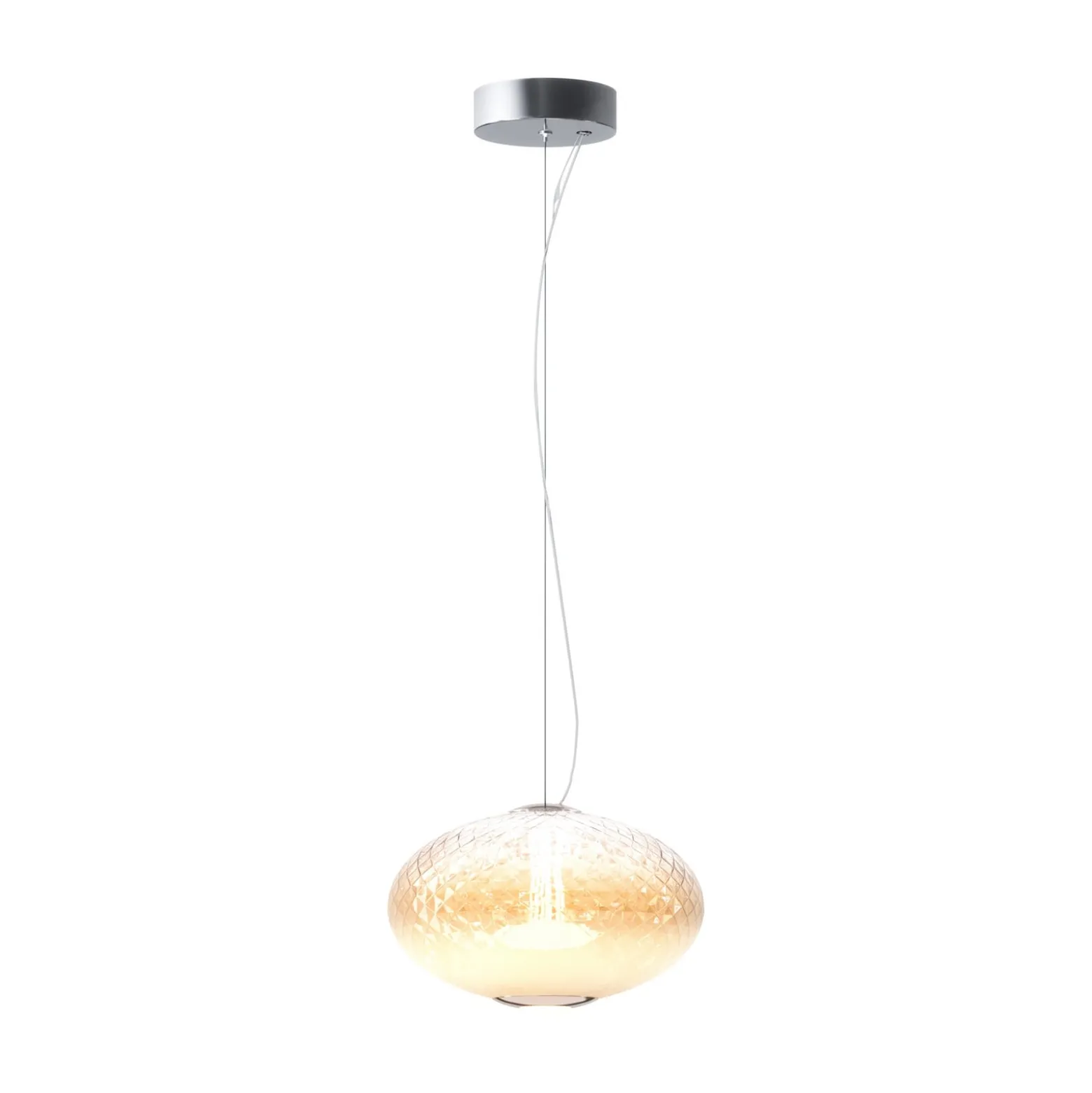 Maytoni LED-Hängeleuchte Bruma, weiß, Ø 30 cm, Glas