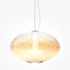 Maytoni LED-Hängeleuchte Bruma, weiß, Ø 30 cm, Glas