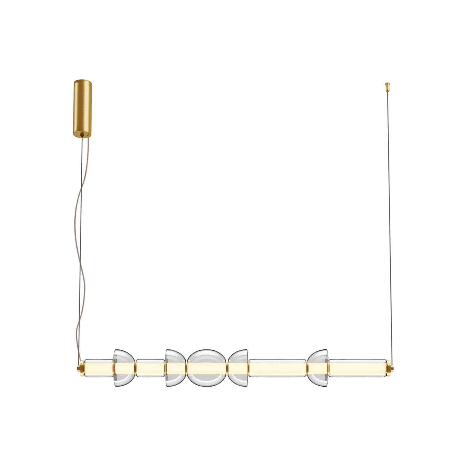 Maytoni LED-Hängeleuchte Cosmo, messing, Länge 98 cm, Glas