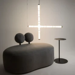 Maytoni LED-Hängeleuchte Cosmo, messing, Länge 98 cm, Glas