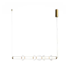 Maytoni LED-Hängeleuchte Cosmo, messing, Länge 98 cm, Glas