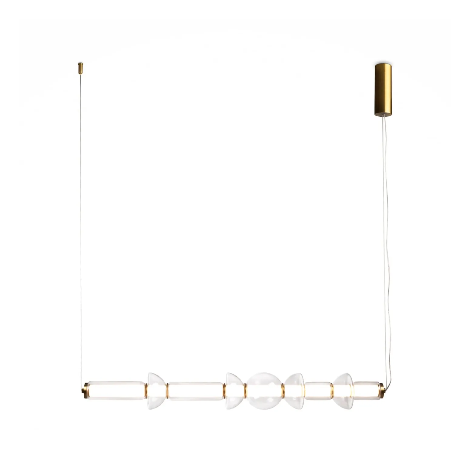 Maytoni LED-Hängeleuchte Cosmo, messing, Länge 98 cm, Glas