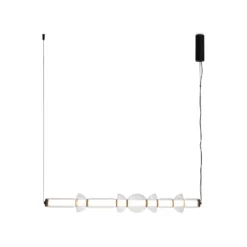 Maytoni LED-Hängeleuchte Cosmo, schwarz, Länge 98 cm, Glas