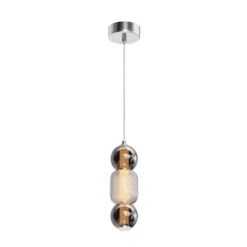 Maytoni LED-Hängeleuchte Drop, chromfarben, Ø 12 cm, Glas