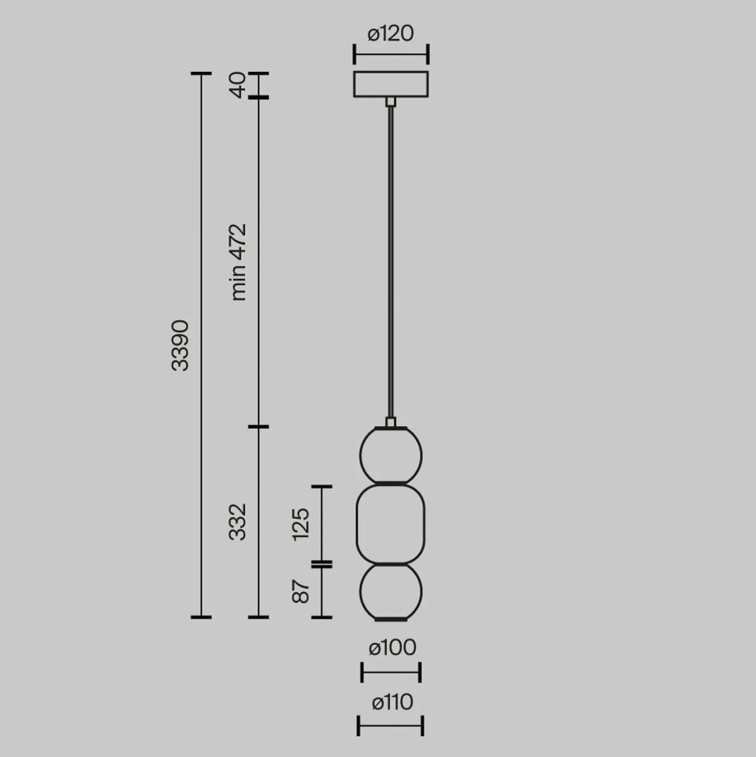 Maytoni LED-Hängeleuchte Drop, chromfarben, Ø 12 cm, Glas