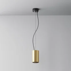 Maytoni LED-Hängeleuchte Efir, gold matt, Ø 7,5cm, 15 W, 38°
