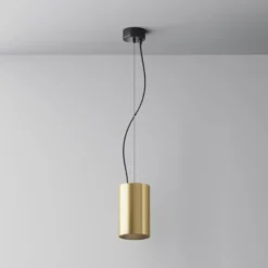 Maytoni LED-Hängeleuchte Efir, gold matt, Ø 9,5cm, 25 W, 38°
