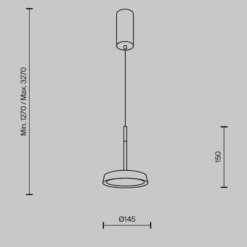 Maytoni LED-Hängeleuchte El, Ø 15,3 cm, orange, Aluminium