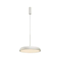 Maytoni LED-Hängeleuchte Gerhard, Ø 40 cm, weiß, Metall
