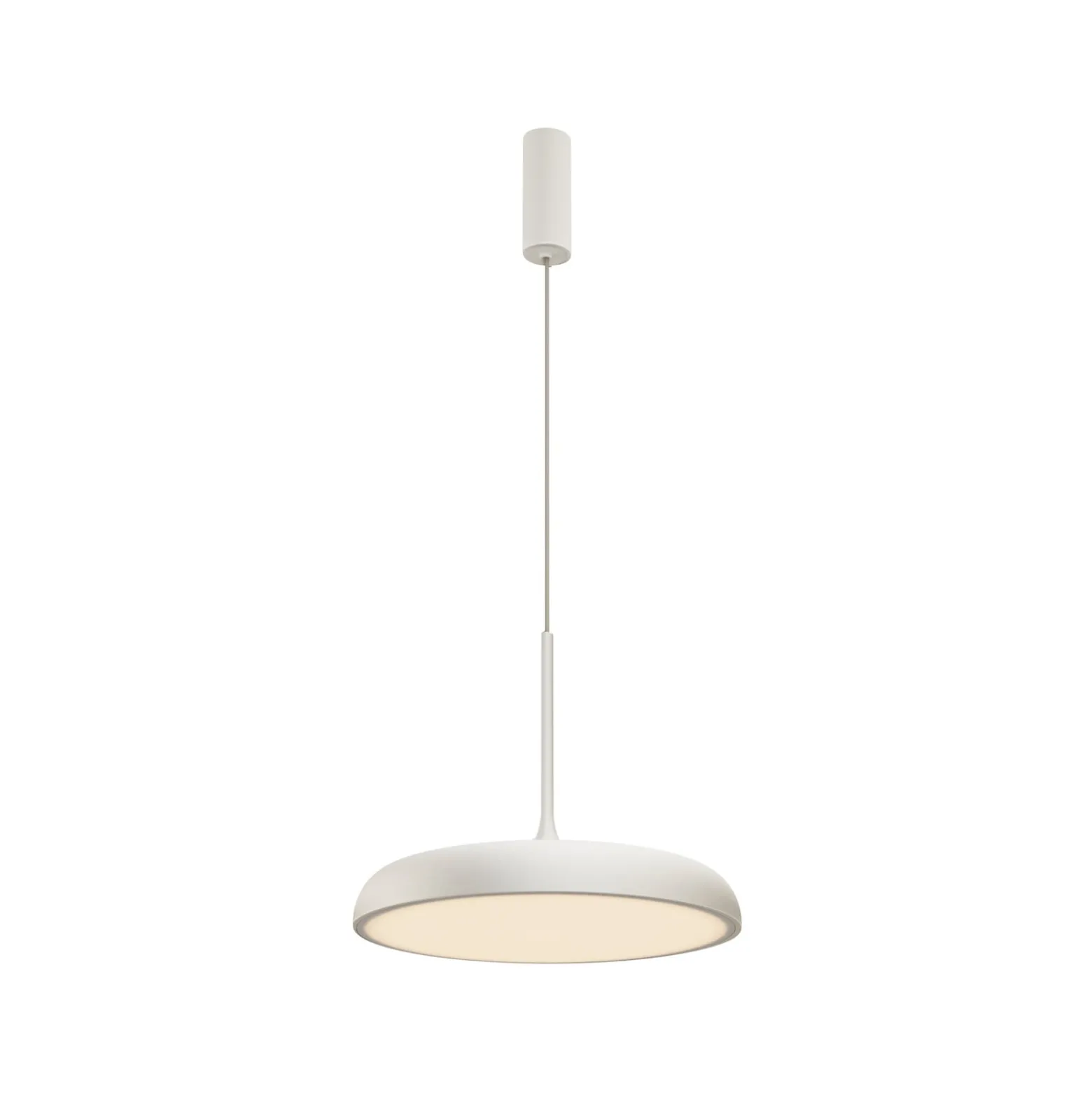 Maytoni LED-Hängeleuchte Gerhard, Ø 40 cm, weiß, Metall