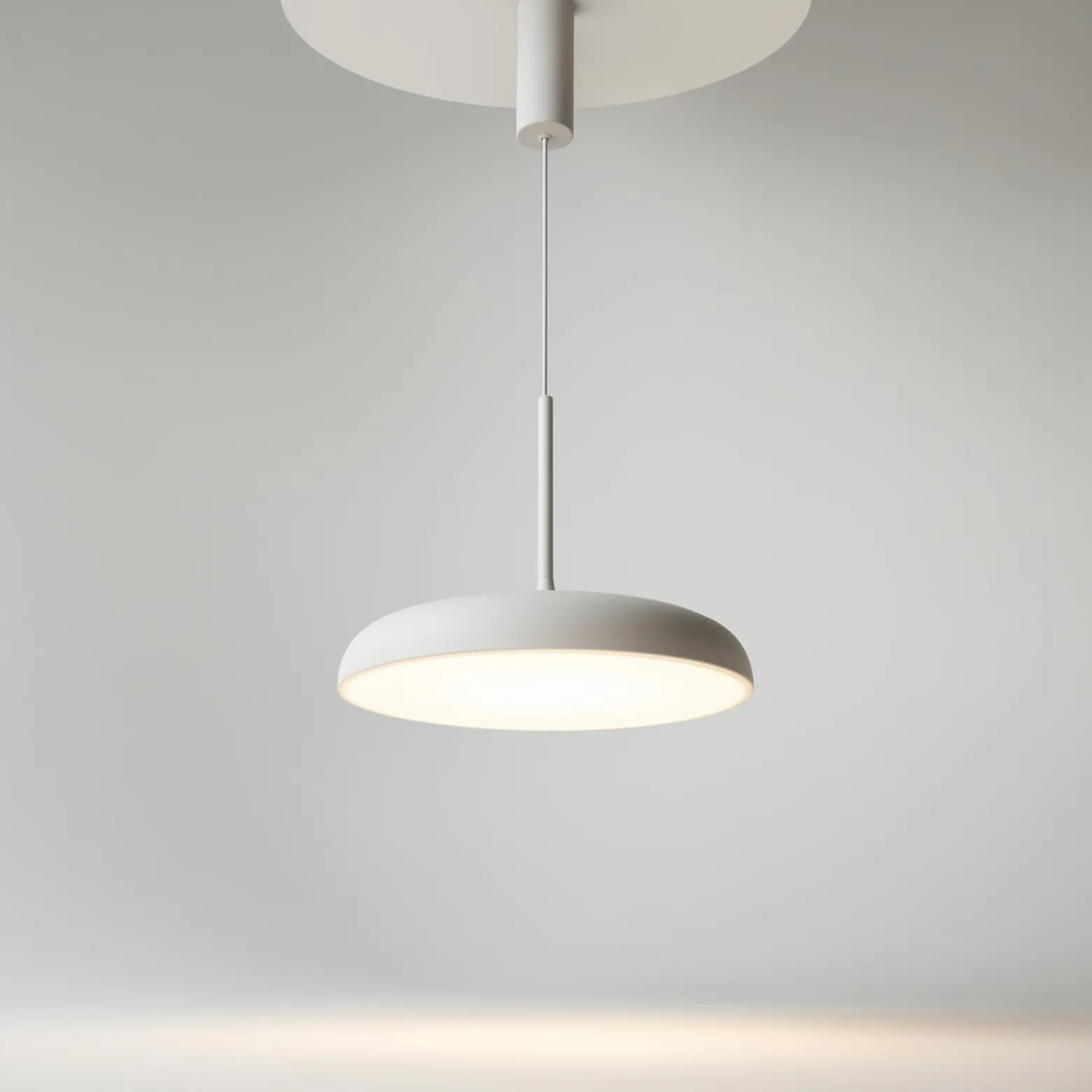 Maytoni LED-Hängeleuchte Gerhard, Ø 40 cm, weiß, Metall