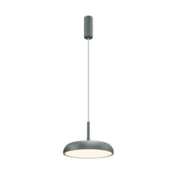 Maytoni LED-Hängeleuchte Gerhard, grau, Ø 30 cm, Metall