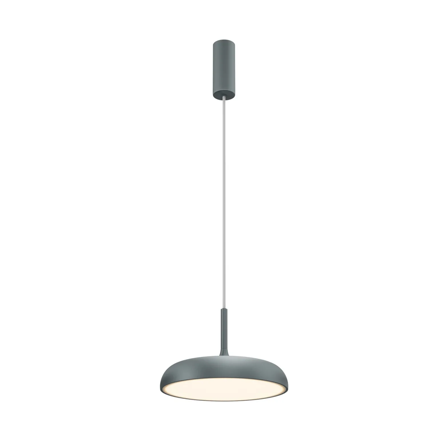 Maytoni LED-Hängeleuchte Gerhard, grau, Ø 30 cm, Metall