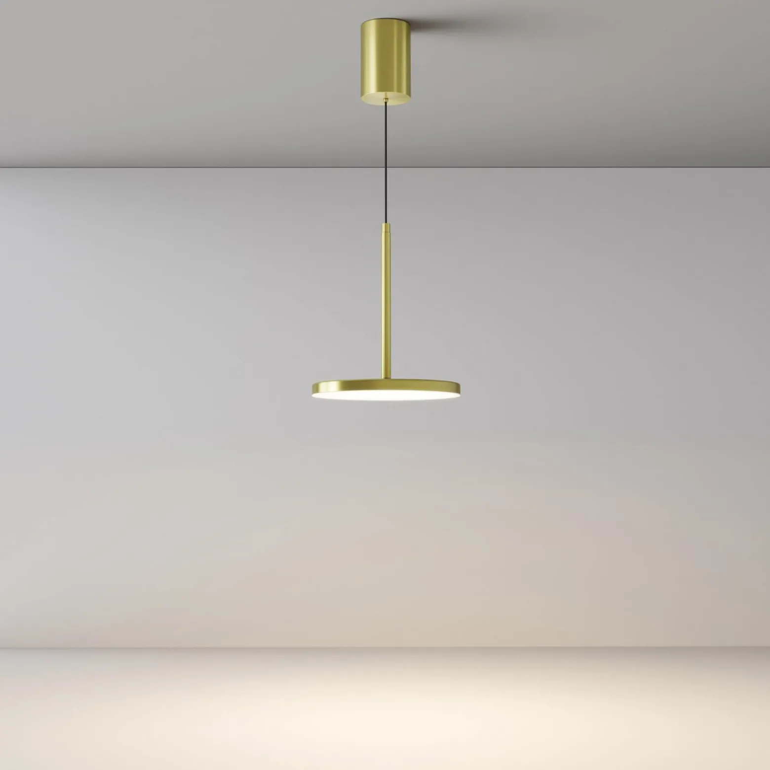Maytoni LED-Hängeleuchte Plato, messing, Ø 18,5cm, Aluminium