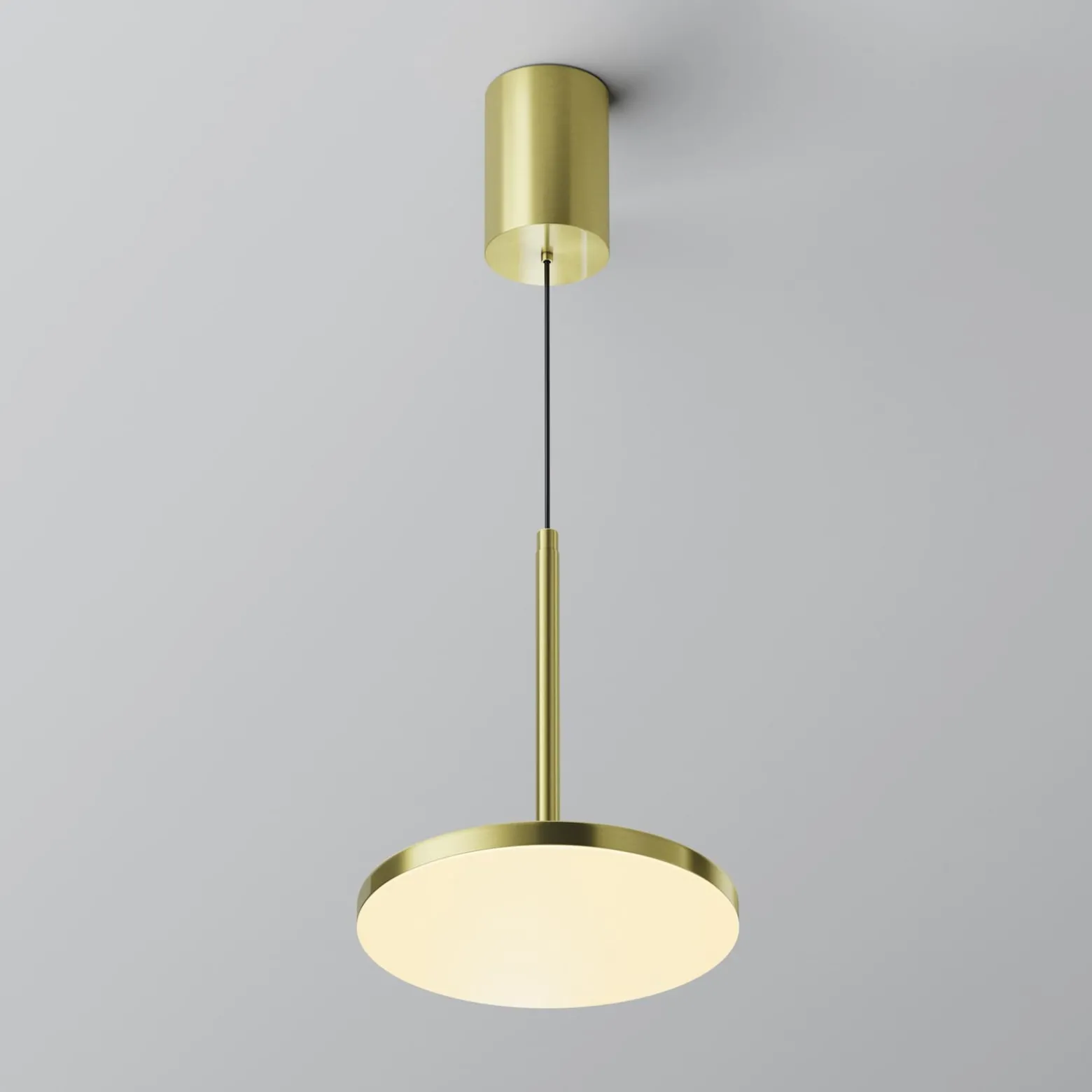 Maytoni LED-Hängeleuchte Plato, messing, Ø 18,5cm, Aluminium