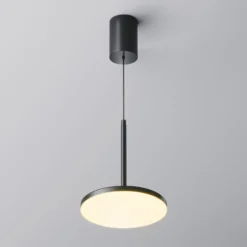Maytoni LED-Hängeleuchte Plato, schwarz, Ø 18,5cm, Aluminium