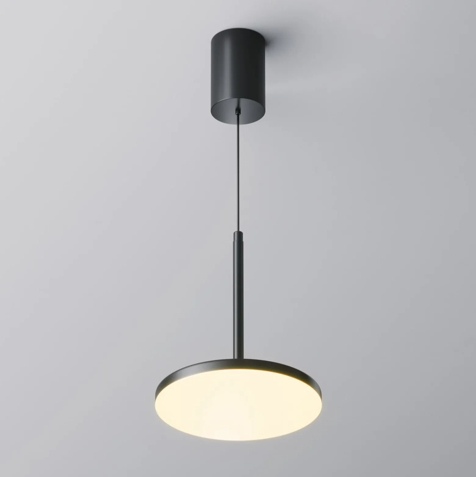 Maytoni LED-Hängeleuchte Plato, schwarz, Ø 18,5cm, Aluminium