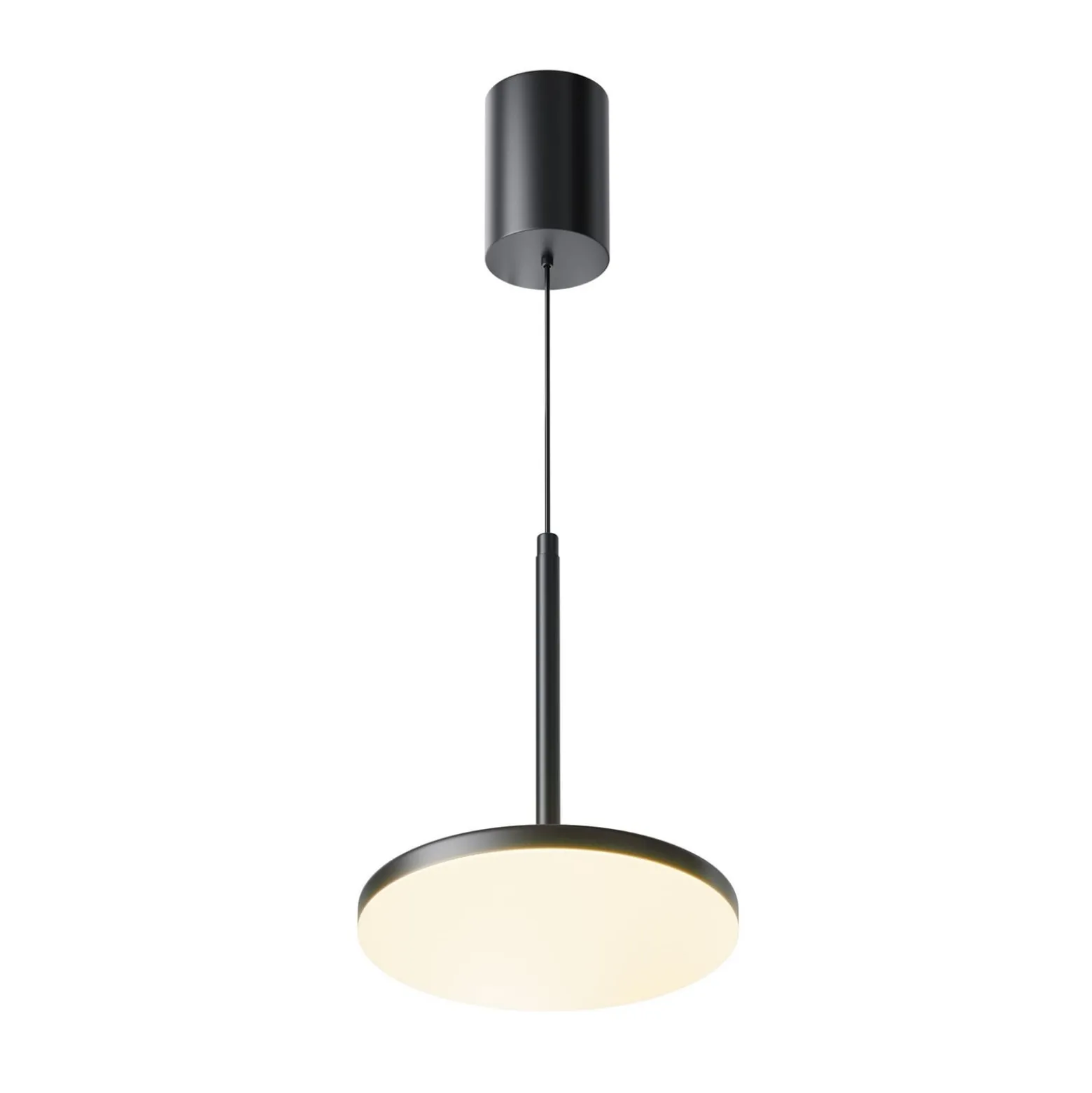 Maytoni LED-Hängeleuchte Plato, schwarz, Ø 18,5cm, Aluminium