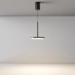 Maytoni LED-Hängeleuchte Plato, schwarz, Ø 18,5cm, Aluminium