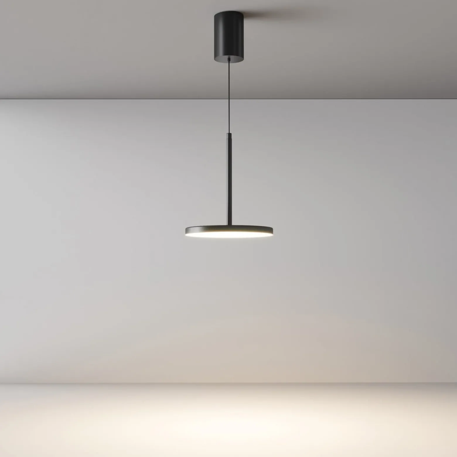 Maytoni LED-Hängeleuchte Plato, schwarz, Ø 18,5cm, Aluminium