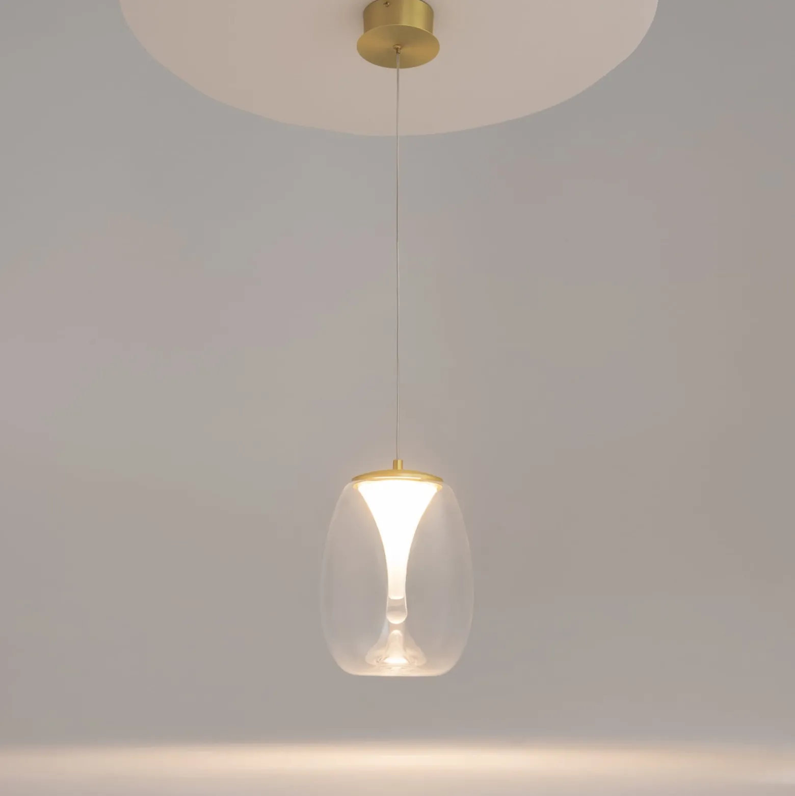 Maytoni LED-Hängeleuchte Splash, klar, Ø 20 cm, Glas