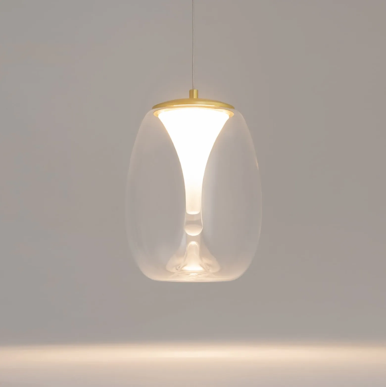 Maytoni LED-Hängeleuchte Splash, klar, Ø 20 cm, Glas