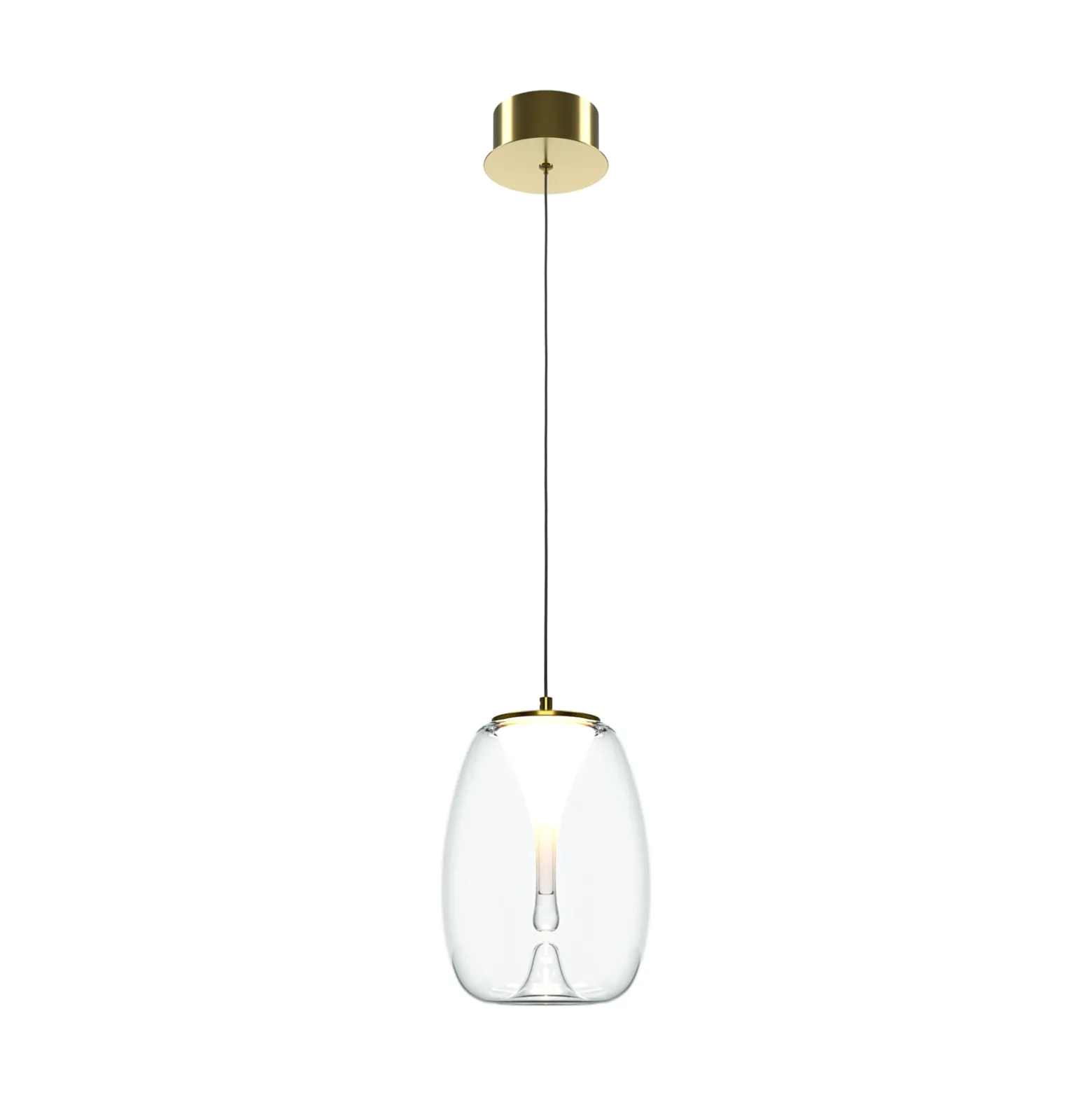 Maytoni LED-Hängeleuchte Splash, klar, Ø 20 cm, Glas