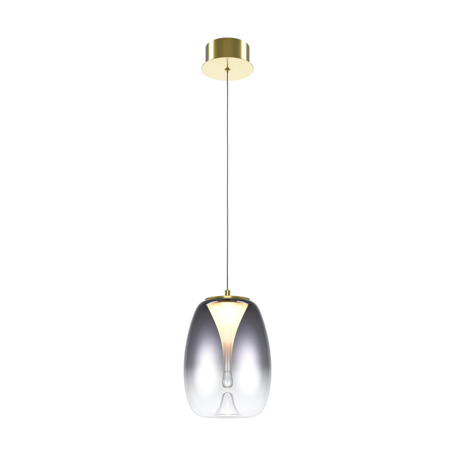 Maytoni LED-Hängeleuchte Splash, rauchgrau, Ø 20 cm, Glas