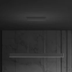 Maytoni LED-Hängeleuchte Step, weiß, 118,5 cm, 3.000 K, Alu