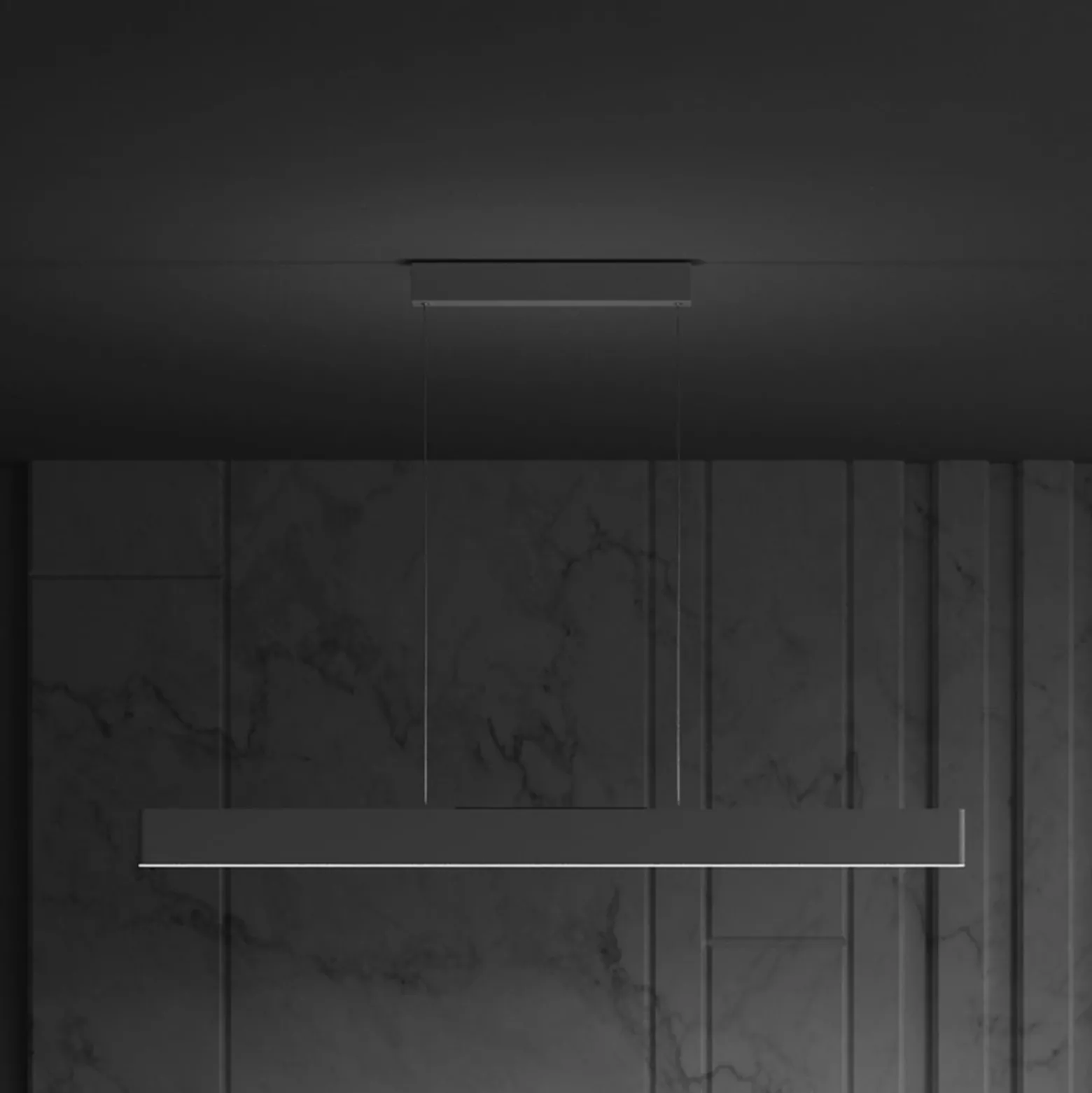 Maytoni LED-Hängeleuchte Step, weiß, 118,5 cm, 3.000 K, Alu