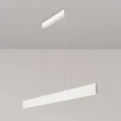 Maytoni LED-Hängeleuchte Step, weiß, 118,5 cm, 3.000 K, Alu