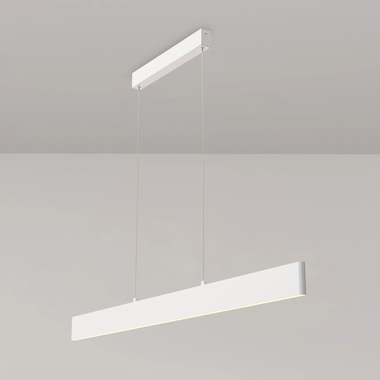 Maytoni LED-Hängeleuchte Step, weiß, 118,5 cm, 3.000 K, Alu