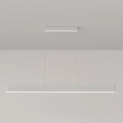 Maytoni LED-Hängeleuchte Step, weiß, 118,5 cm, 3.000 K, Alu